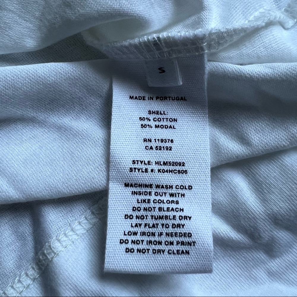 NWT Helmut Lang, Logo Oversized S/S Tee, Optic White, S - Picture 7 of 10